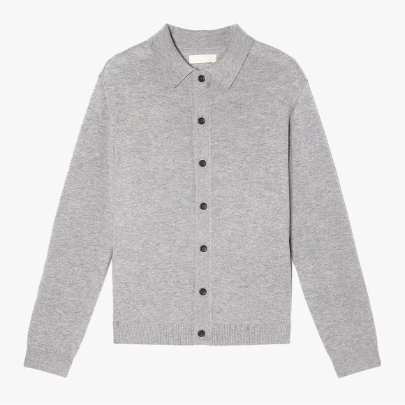 Everlane Other - Everlane Sweater Polo Wool Yak Blend Collar Cardigan Size XXL NWT Heather Gray
